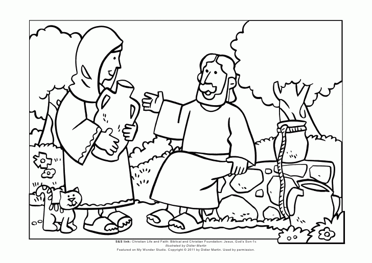 Free Woman At The Well Coloring Pages, Download Free Woman At The Well Coloring Pages png images