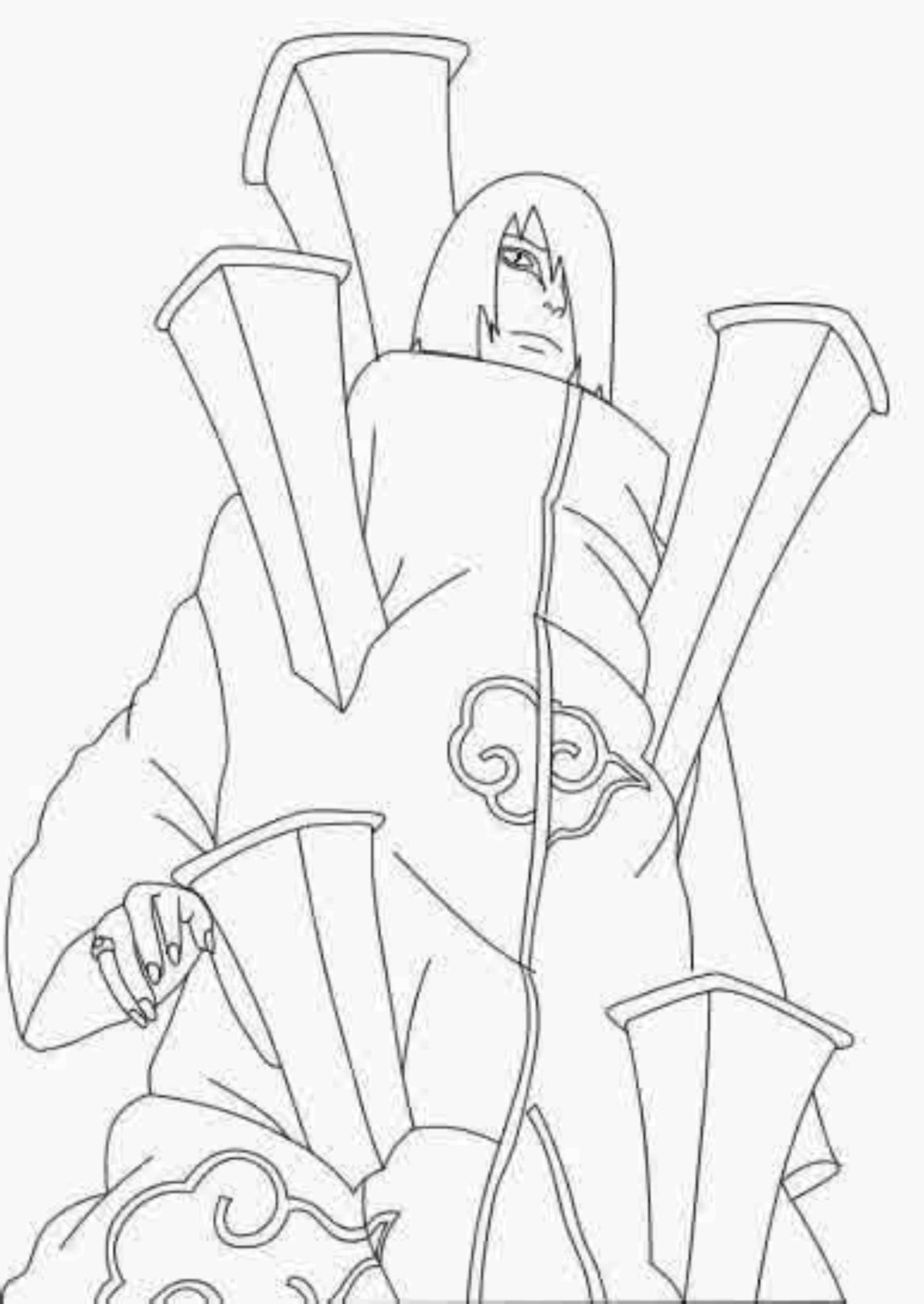 Free All Akatsuki Members Coloring Page, Download Free All Akatsuki Members Coloring Page png