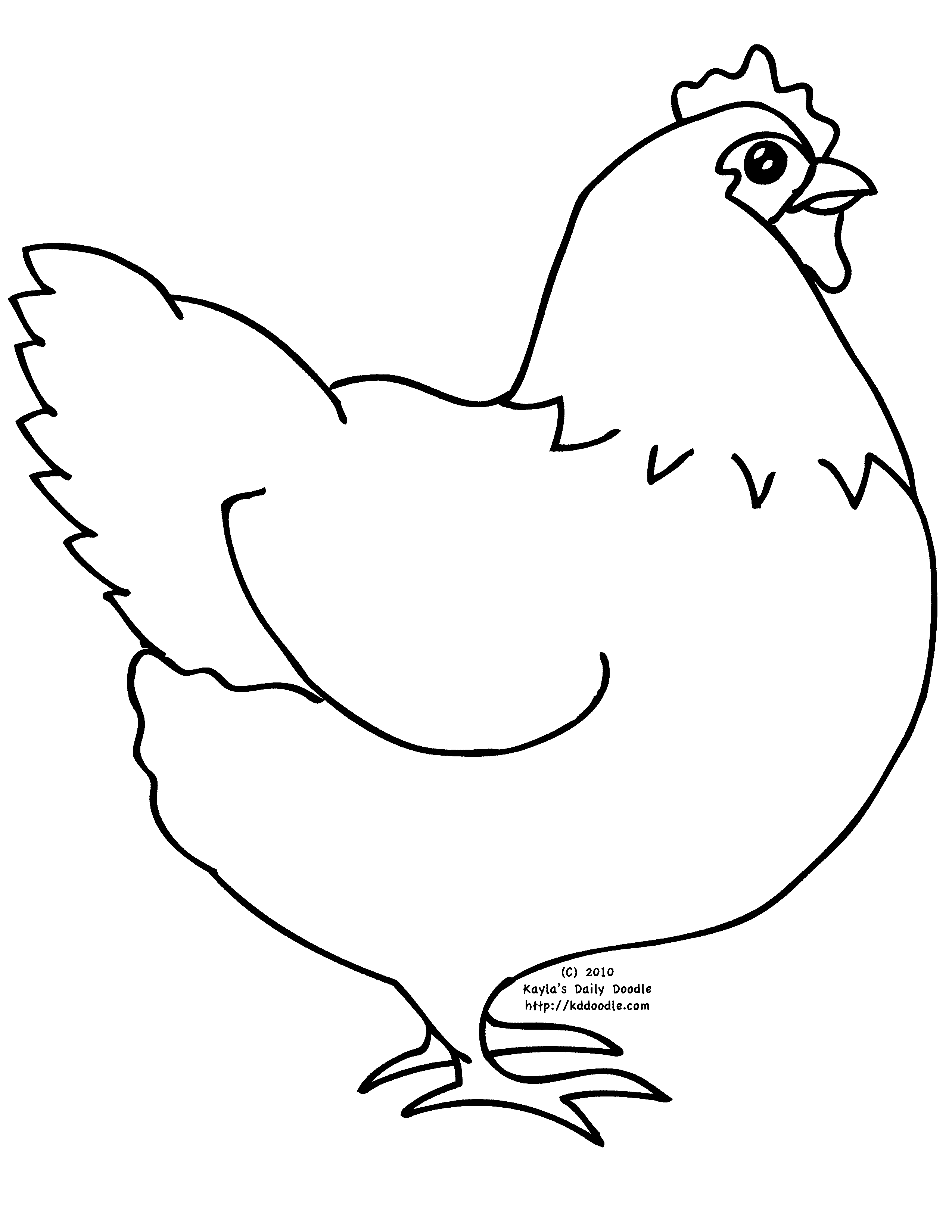 clip art black and white hen Clip Art Library