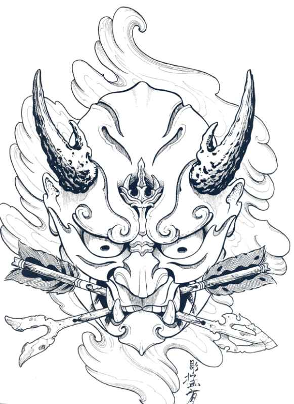 Stencil Japanese Tattoo Flash - Novocom.top 800_x_581_jpg
