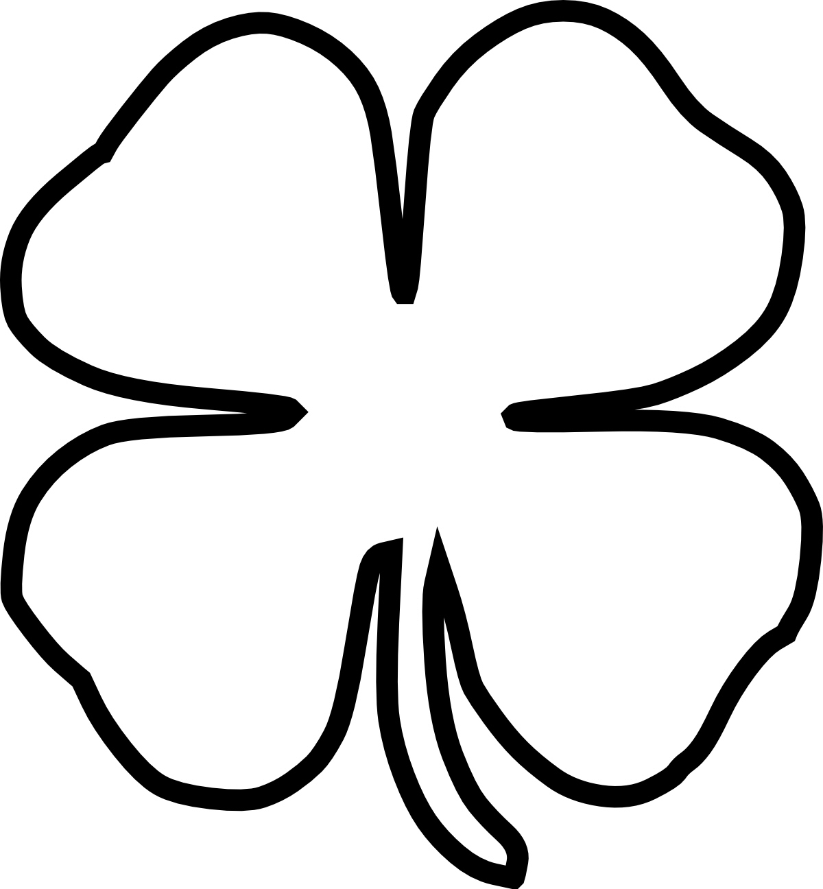 Four Leaf Clover Drawing Template Warehouse of Ideas