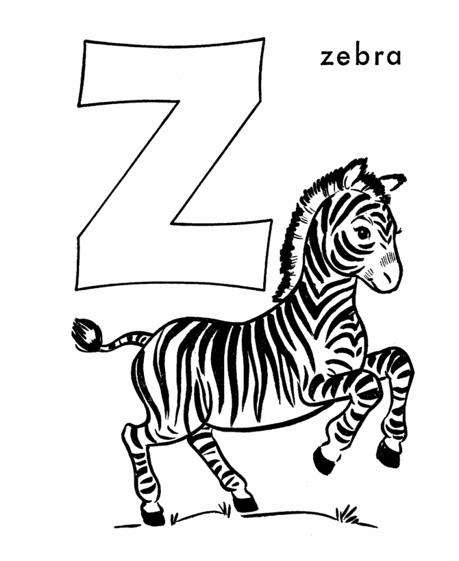 alphabet coloring pages letter z Clip Art Library