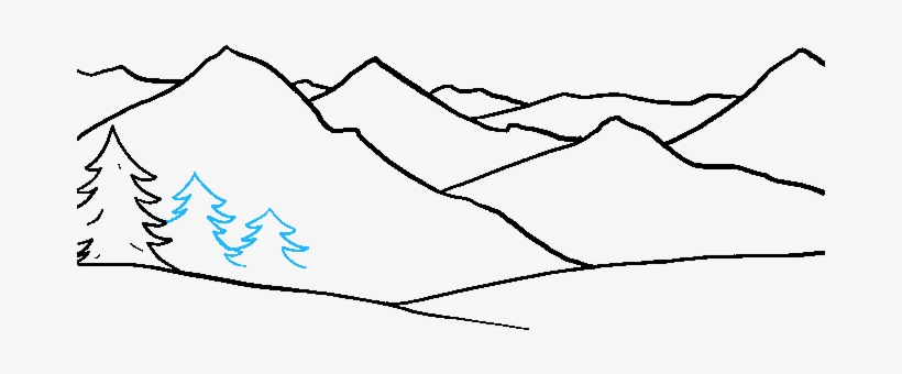 Simple Mountain Drawing Free download on ClipArtMag
