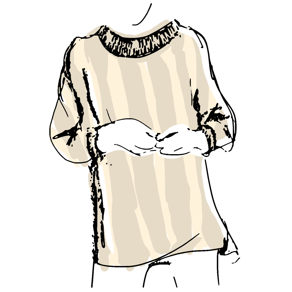 Sweater Technical Drawing Free download on ClipArtMag