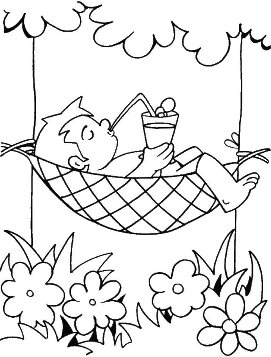 Summer Holiday Coloring Pages