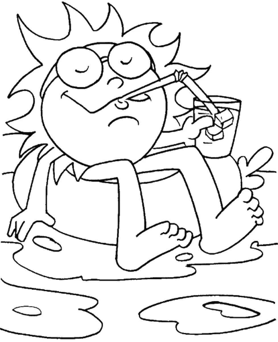 Summer Holiday Coloring Pages