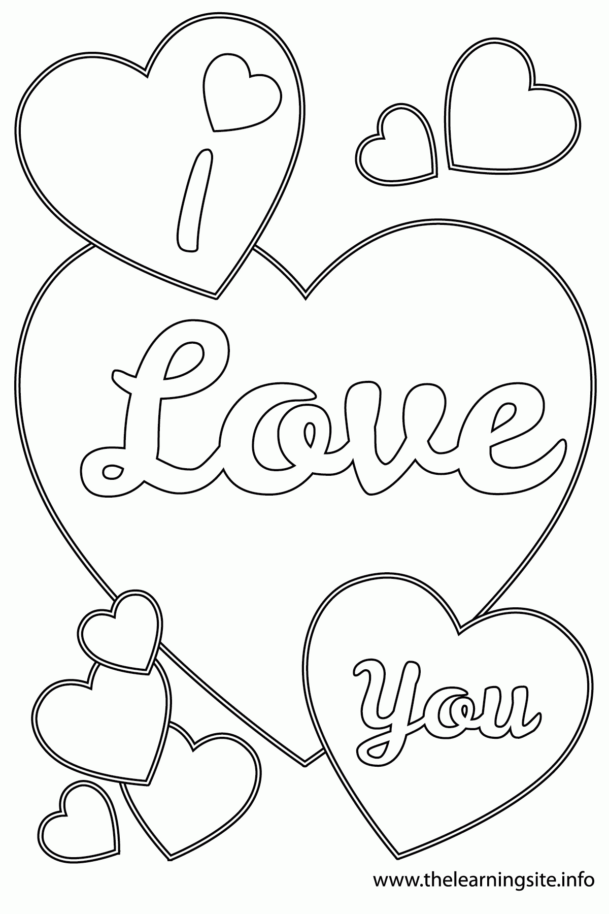Coloring Pages That Say I Love You Coloring Home