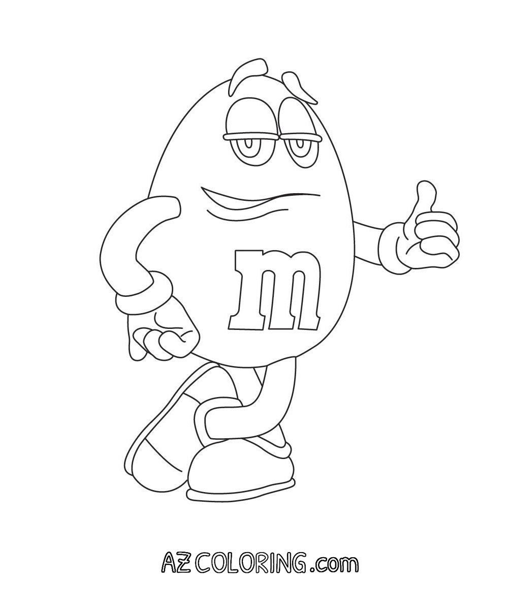 M&m Coloring Page Coloring Home