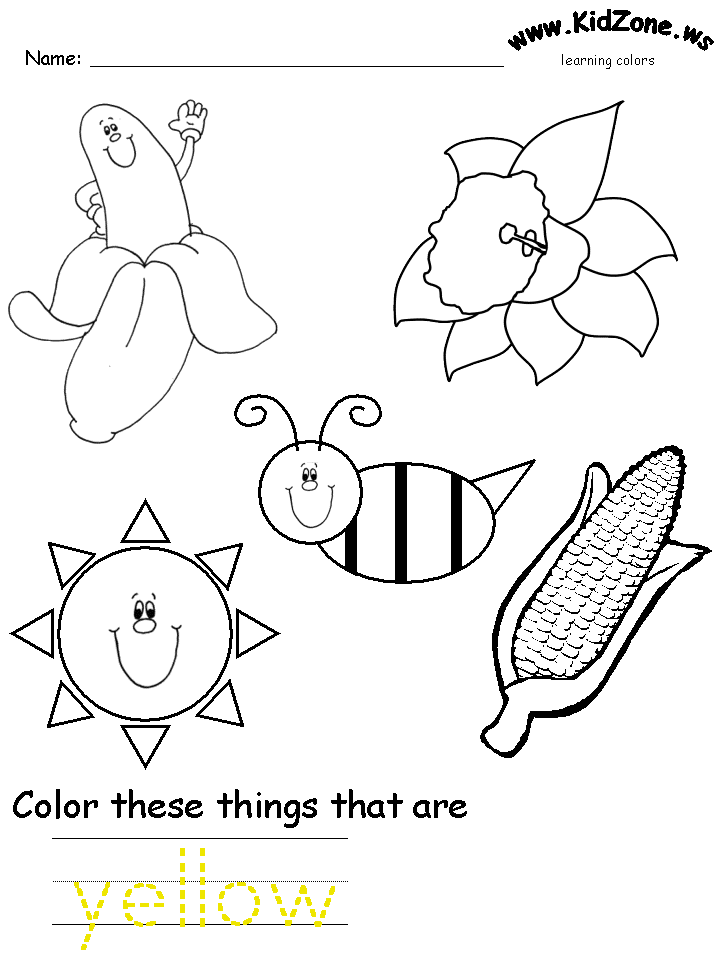 Yellow Coloring Pages Printable Coloring Home