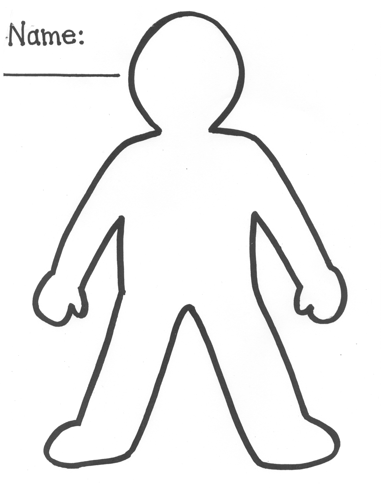 Person Outline Coloring Page Coloring Home