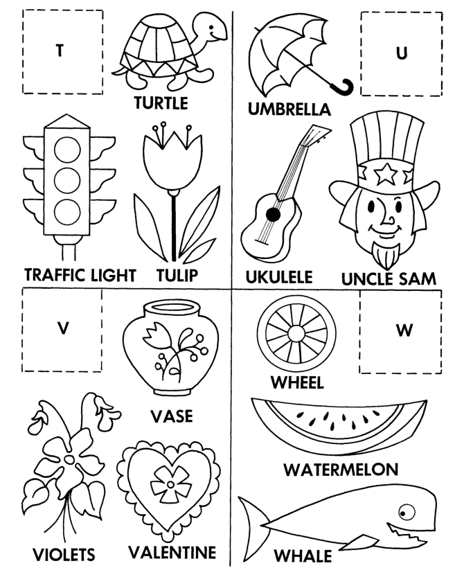 Alphabet Cut & Paste ABC Activity Sheets Letter