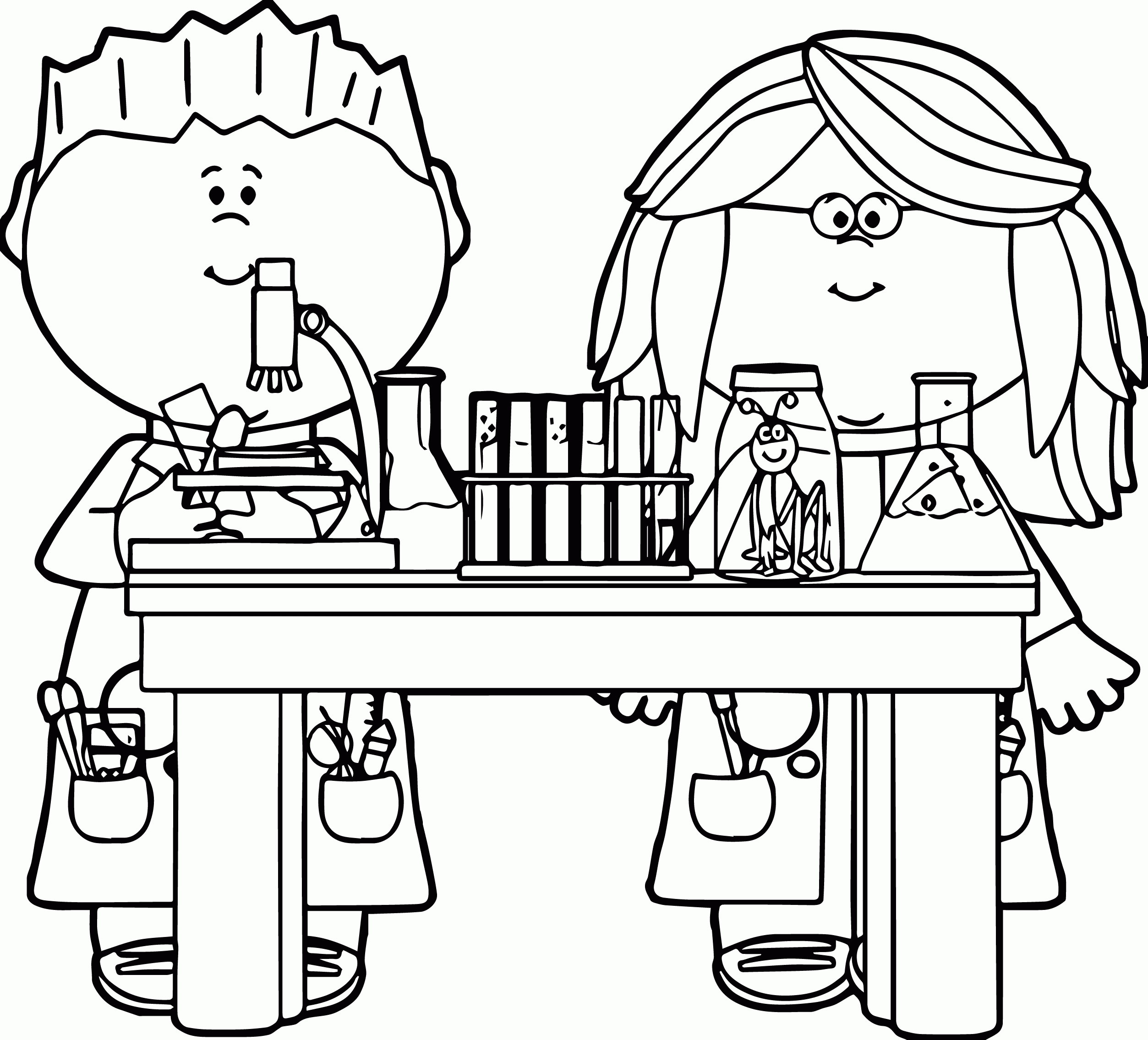 Printable Science Lab Coloring Pages Coloring Home