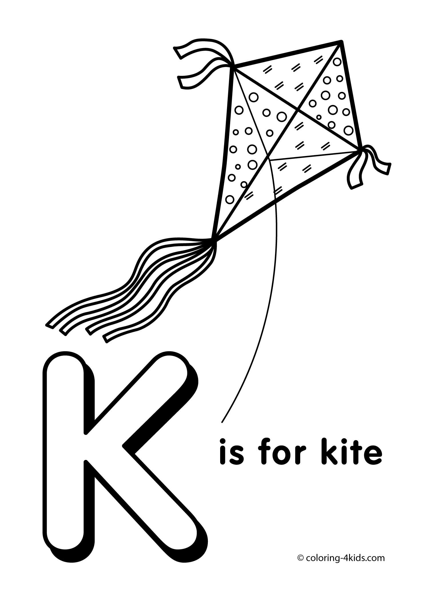 Letter K Coloring Page Coloring Home