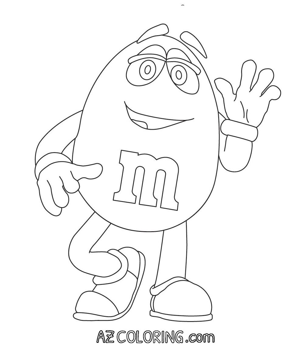 M&m Coloring Page Coloring Home