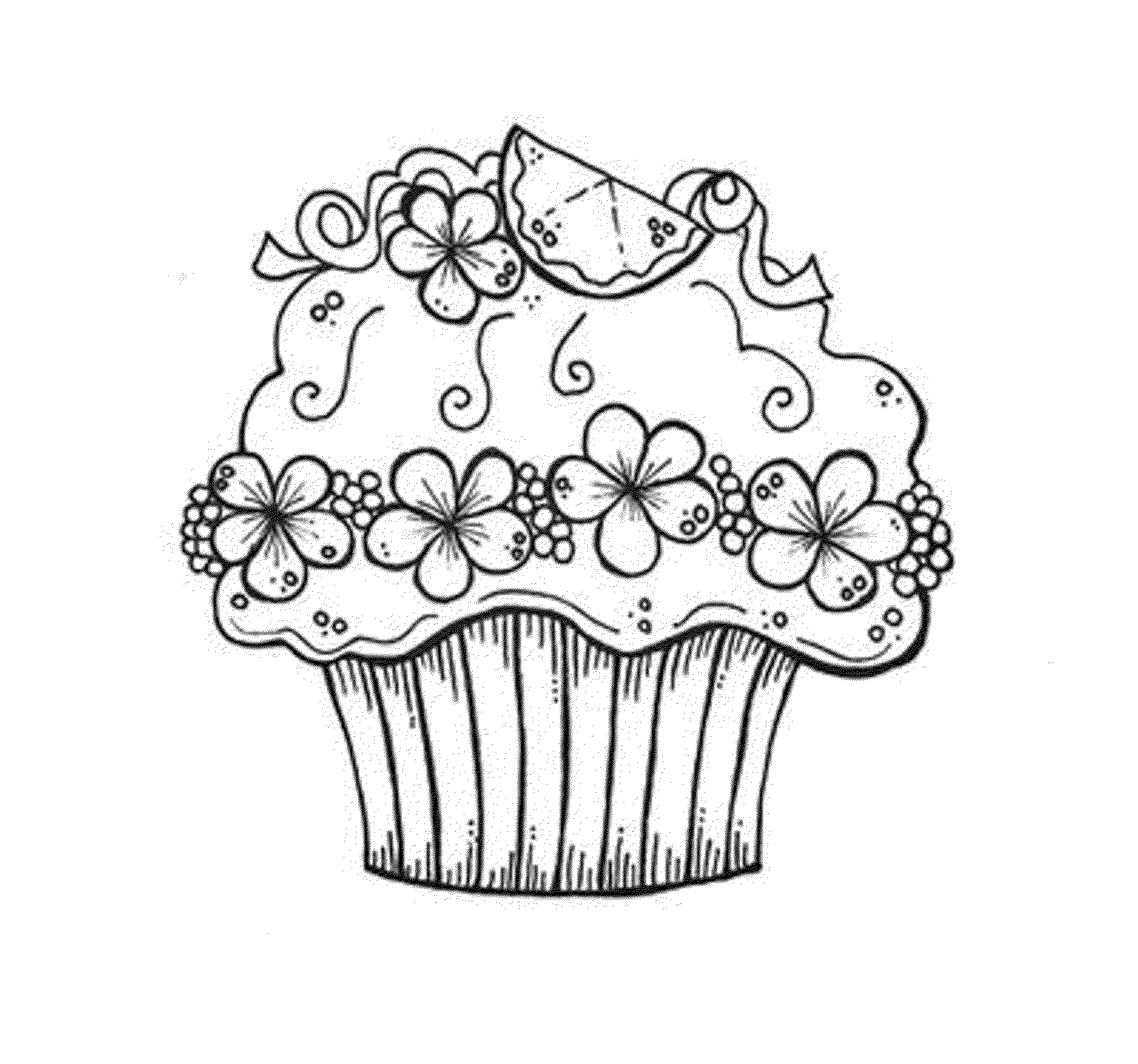 Cupcake Coloring Pages Free Coloring Home