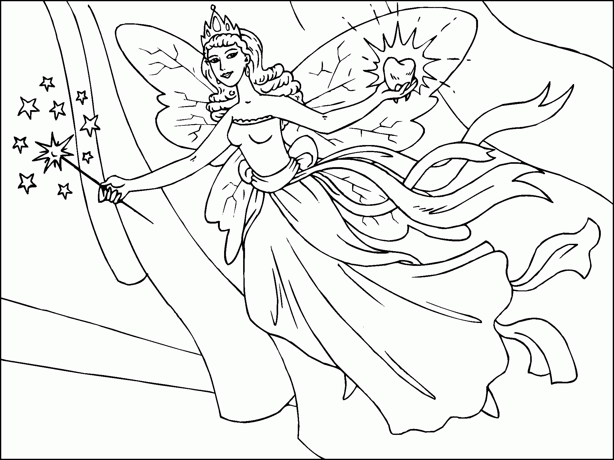 Tooth Fairy Coloring Pages Coloring Home