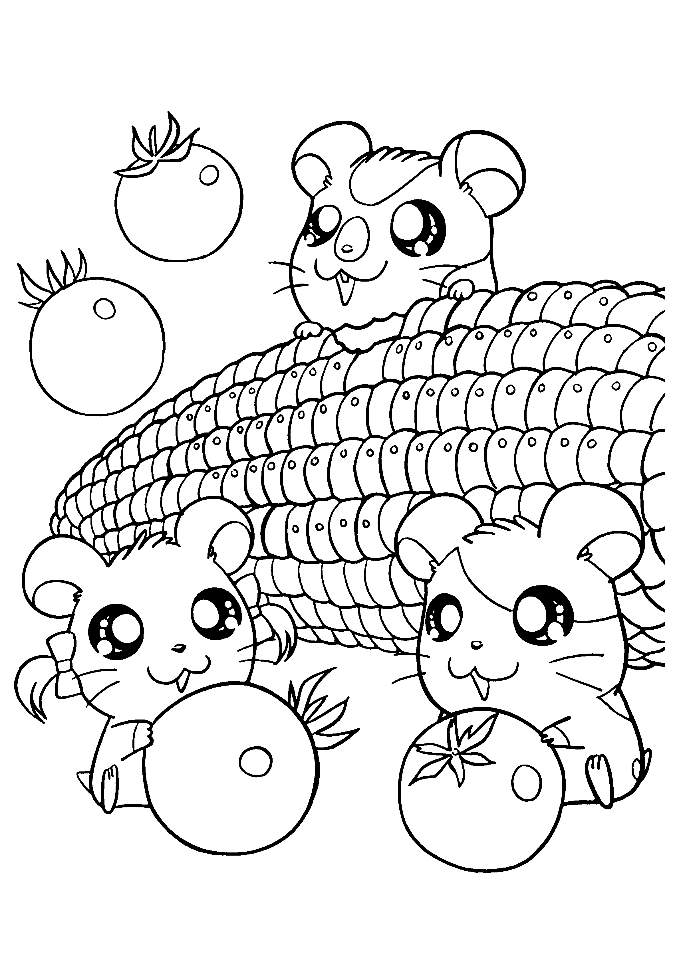 Cute Kawaii Food Coloring Pages Coloring Home
