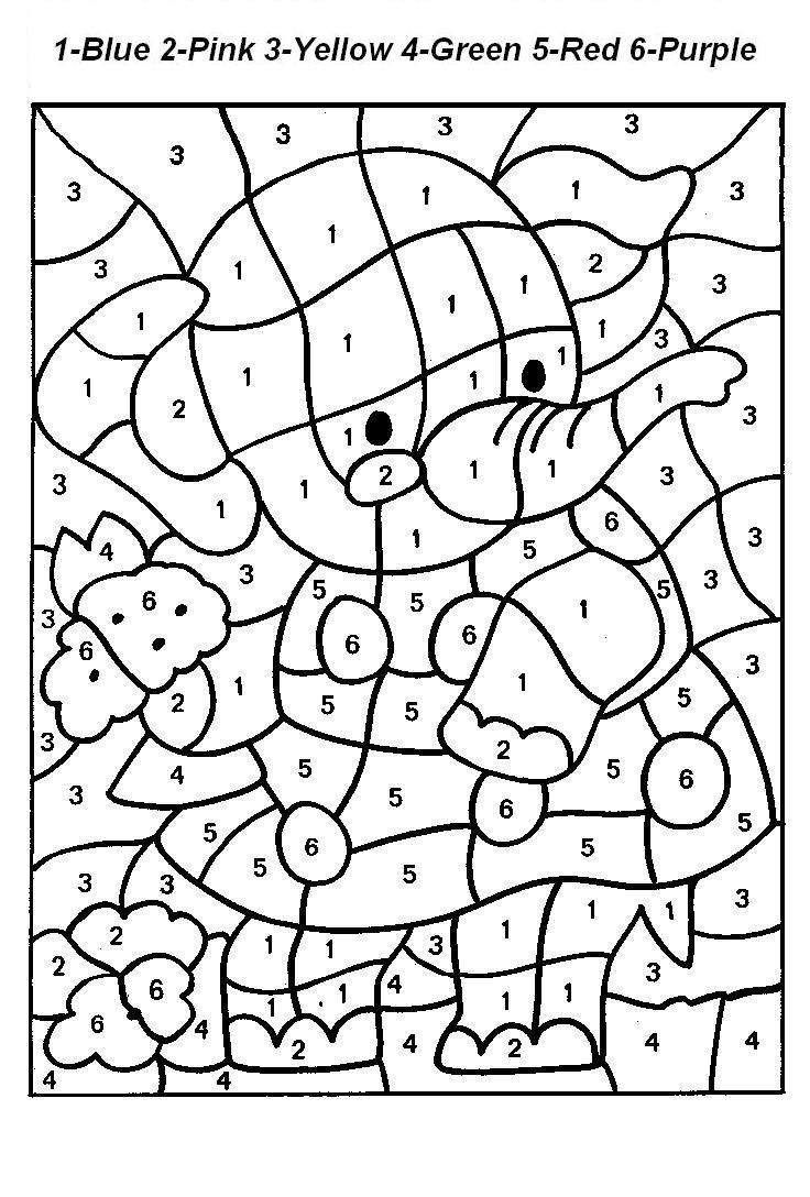 Free Printable Paint By Numbers For Adults Coloring Home