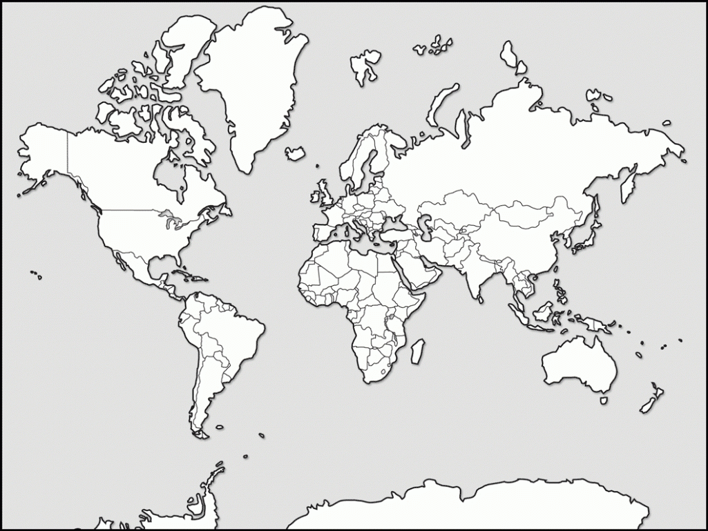 Map Of The World For Kids To Color Coloring Home