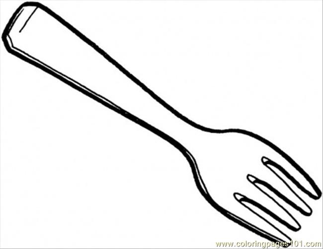 Coloring Pages Another Fork (Other > Kitchenware) free printable coloring page online