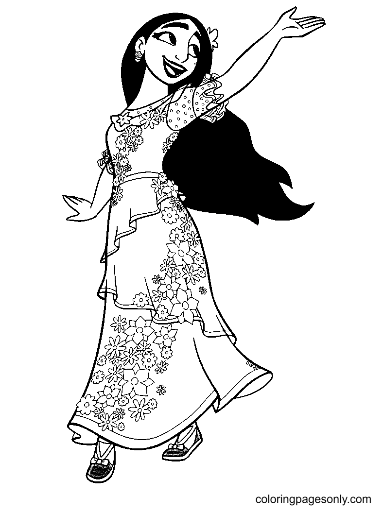 Encanto Isabella Coloring Pages for kids