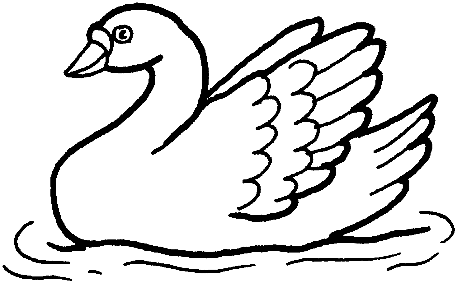 Swan coloring pages to download and print for free