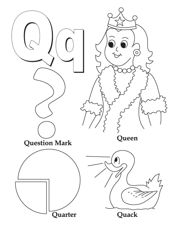 Letter q coloring pages download and print for free