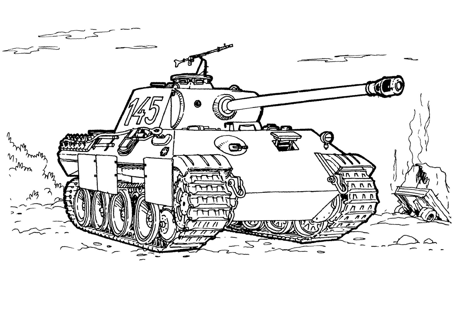 Tank coloring pages to download and print for free