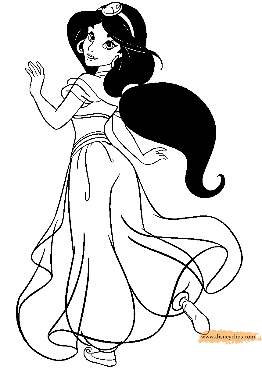 Jasmine coloring pages download and print for free
