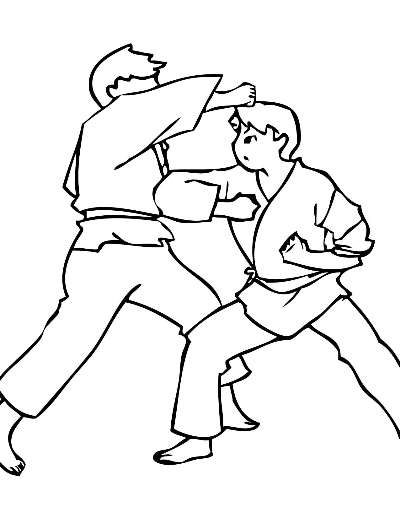 Karate coloring pages download and print for free