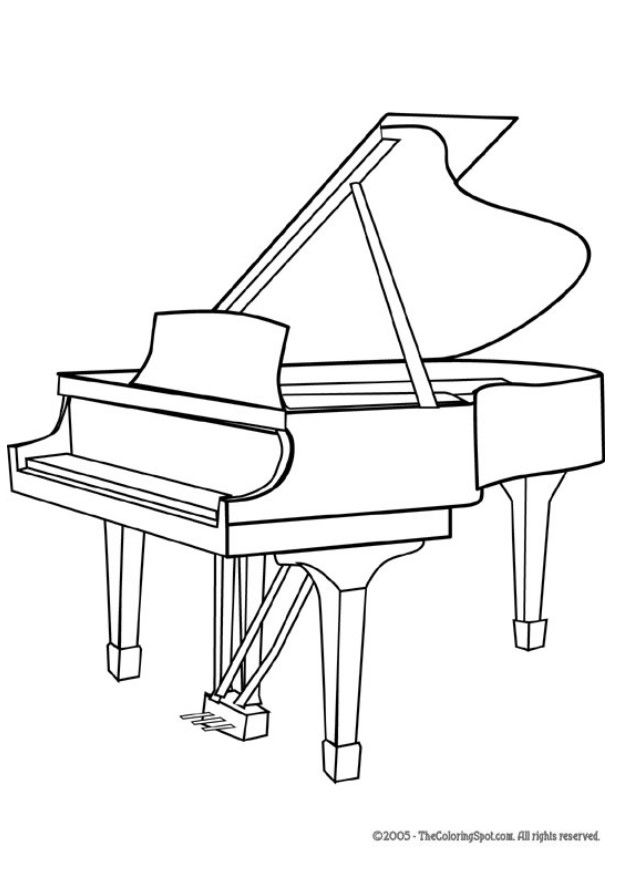 Piano coloring pages to download and print for free