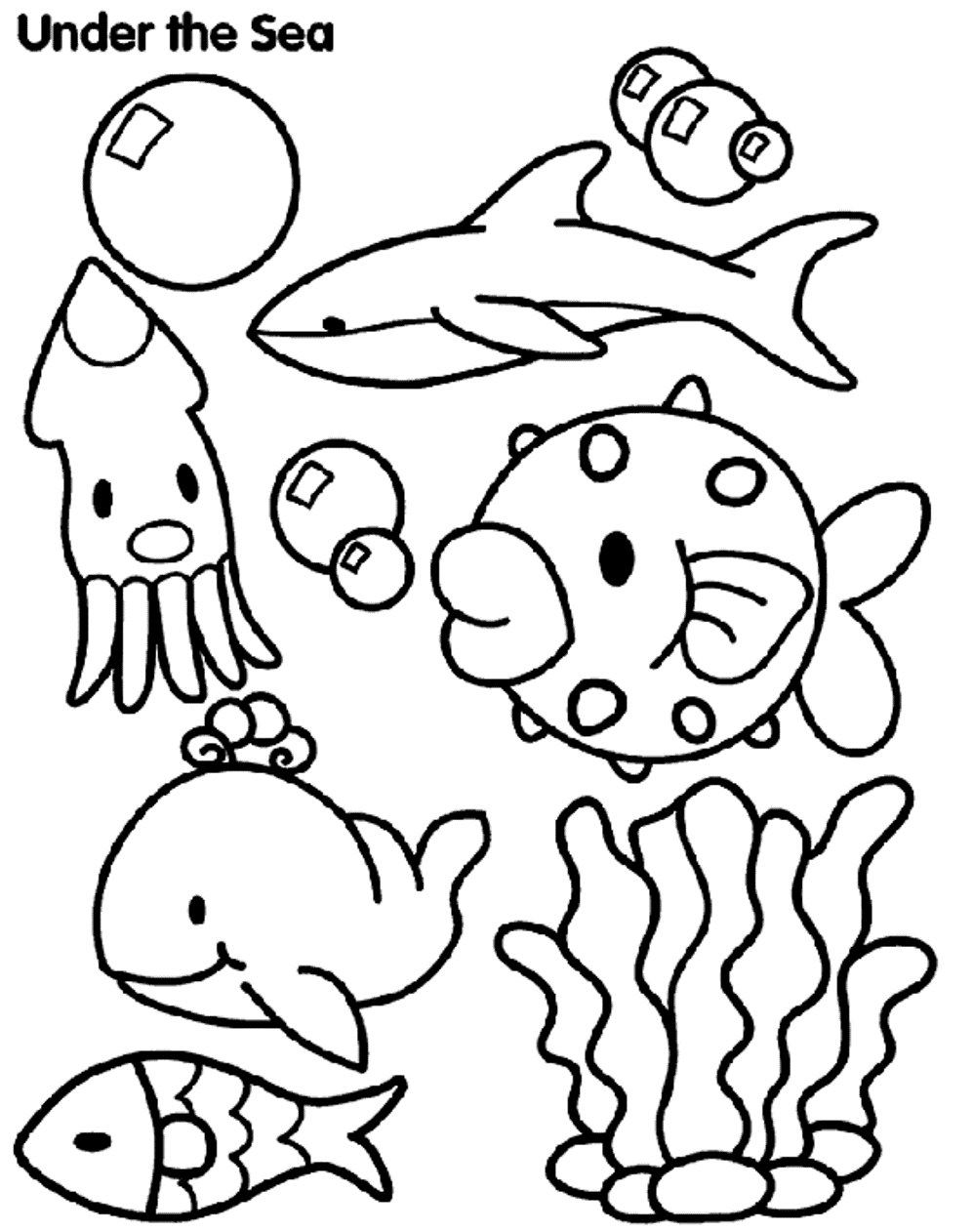 Under the sea coloring pages to download and print for free