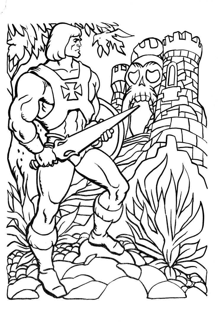 He man coloring pages to download and print for free