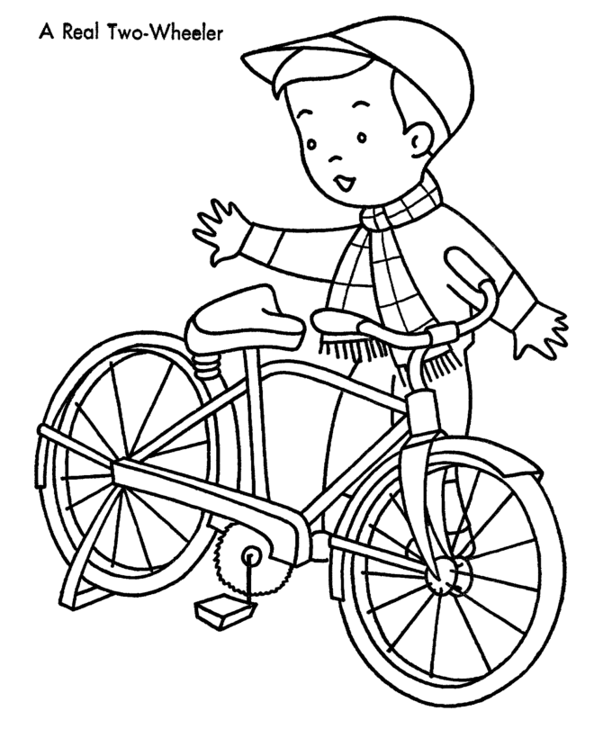 Bicycle coloring pages to download and print for free