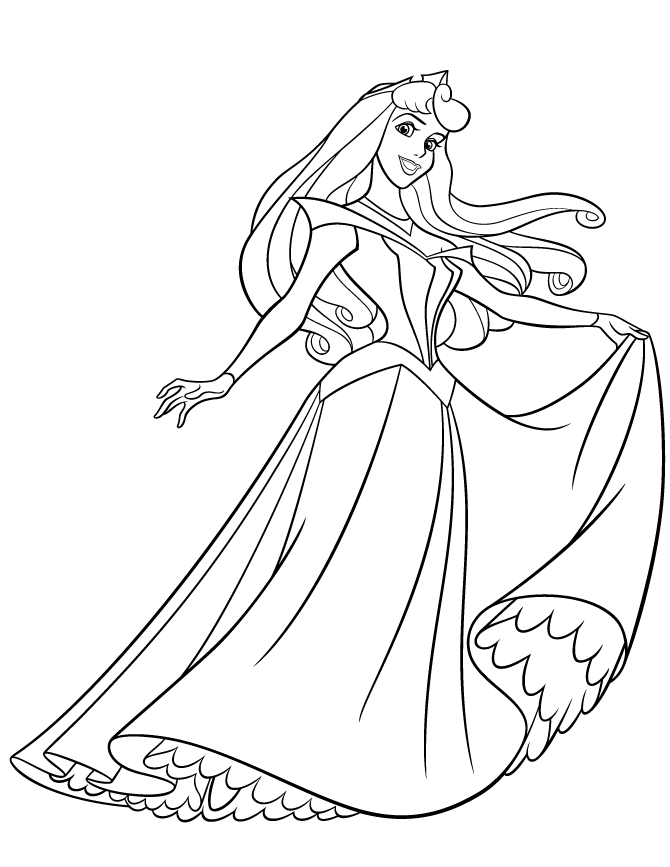 Aurora coloring pages to download and print for free