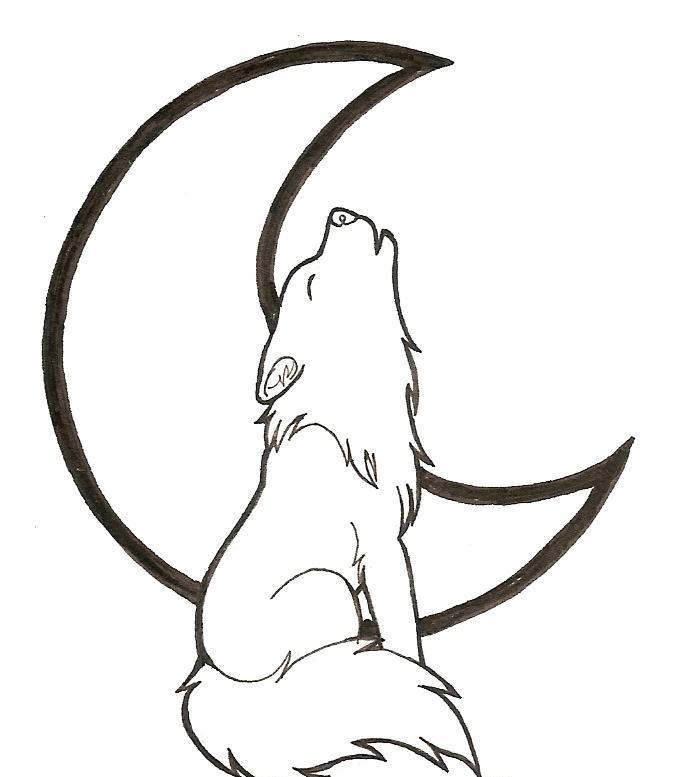 Wolf howling moon coloring pages download and print for free