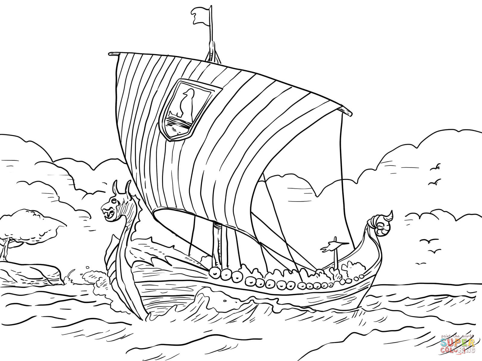 Viking coloring pages to download and print for free