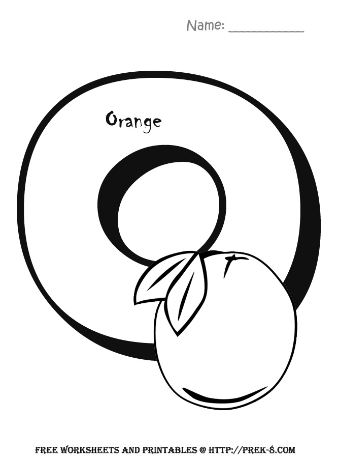 Letter o coloring pages to download and print for free