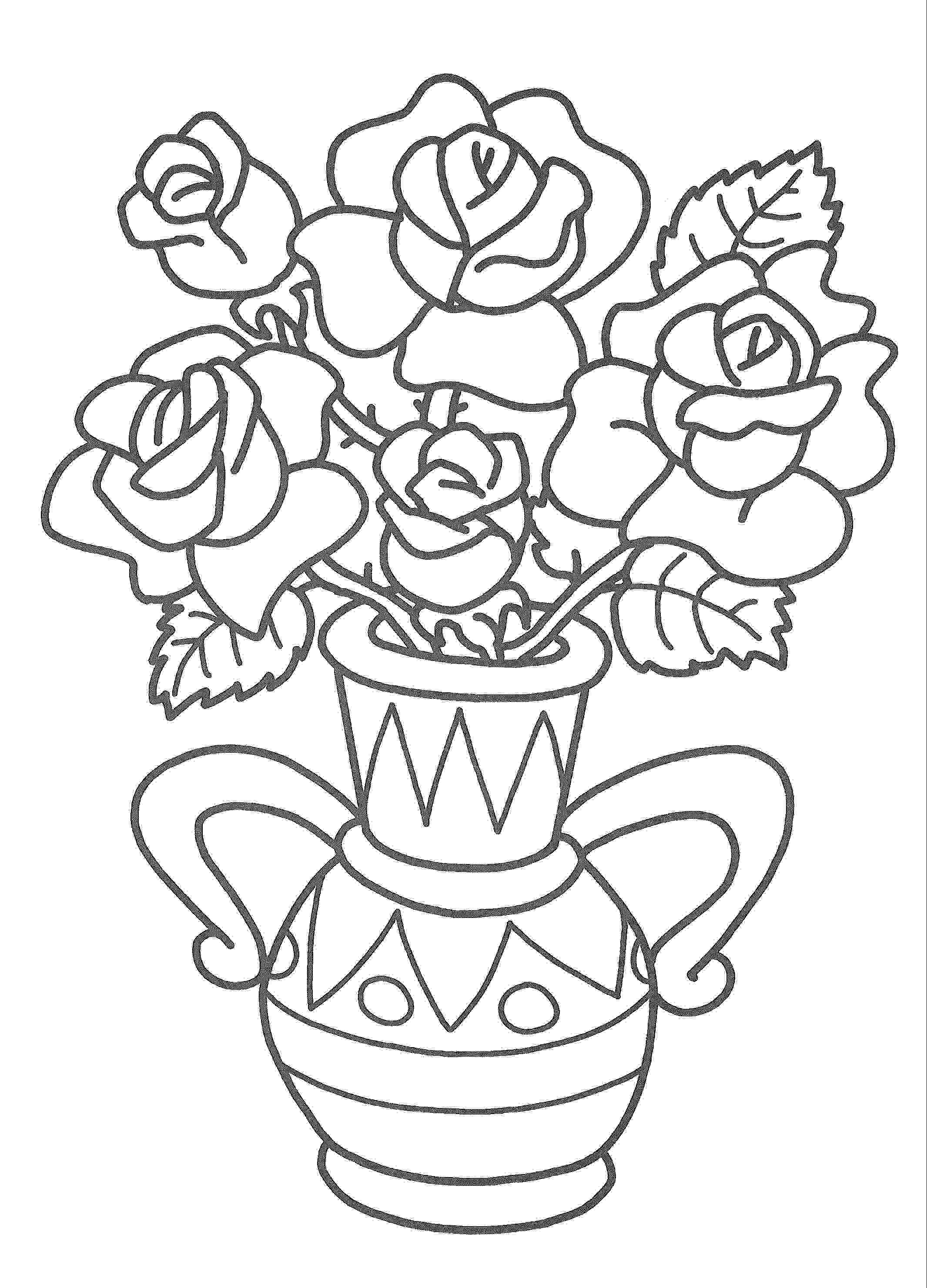 Vase coloring pages to download and print for free