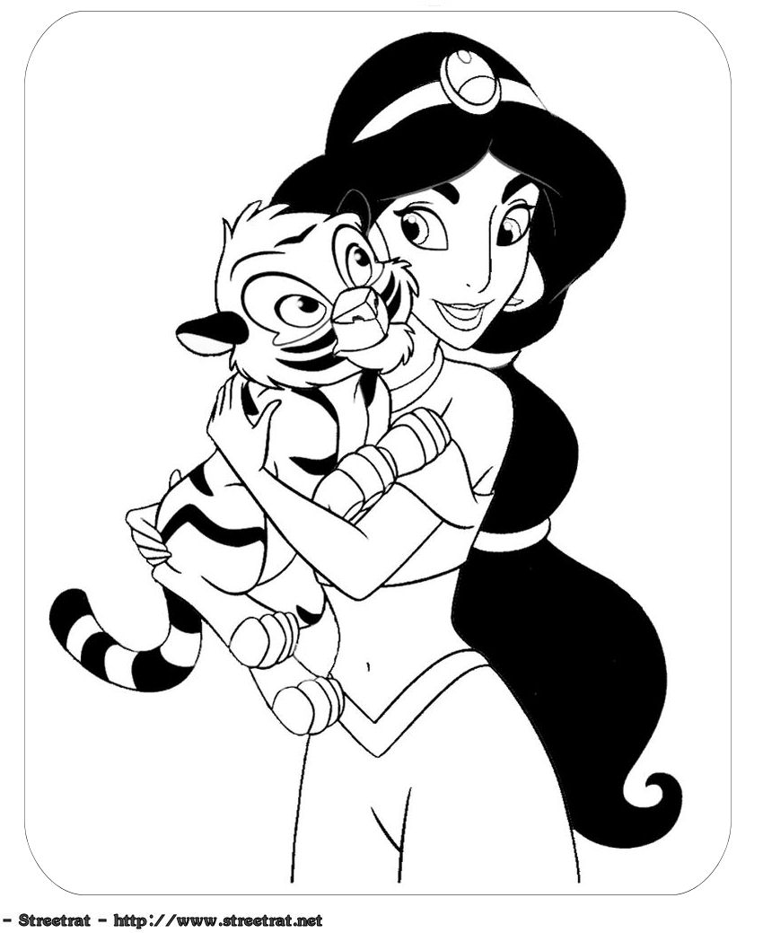 Jasmine coloring pages download and print for free