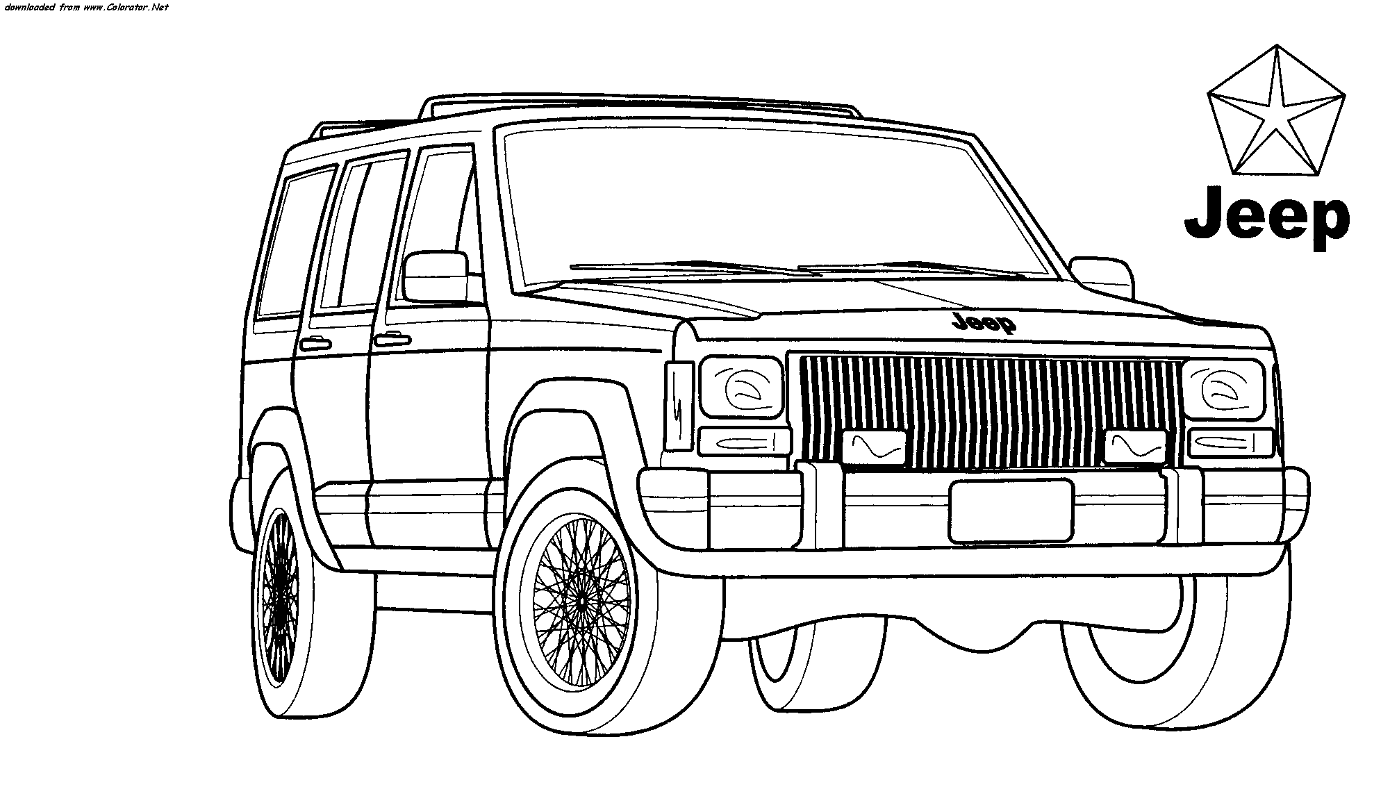 Jeep coloring pages to download and print for free