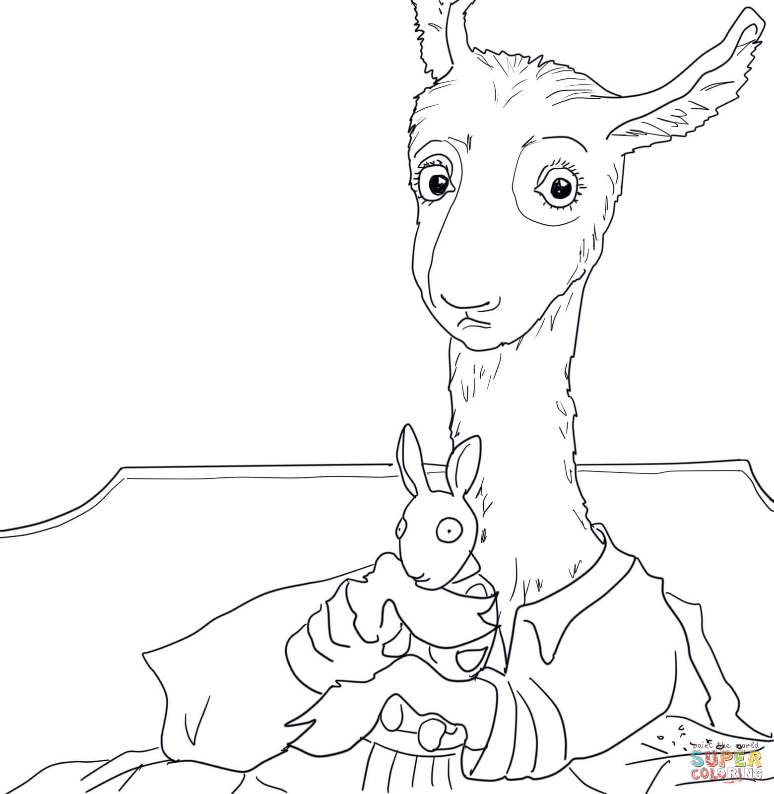 Llama coloring pages to download and print for free