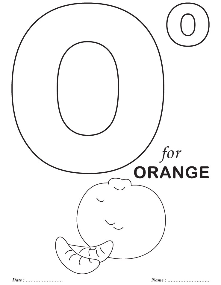 Letter o coloring pages to download and print for free