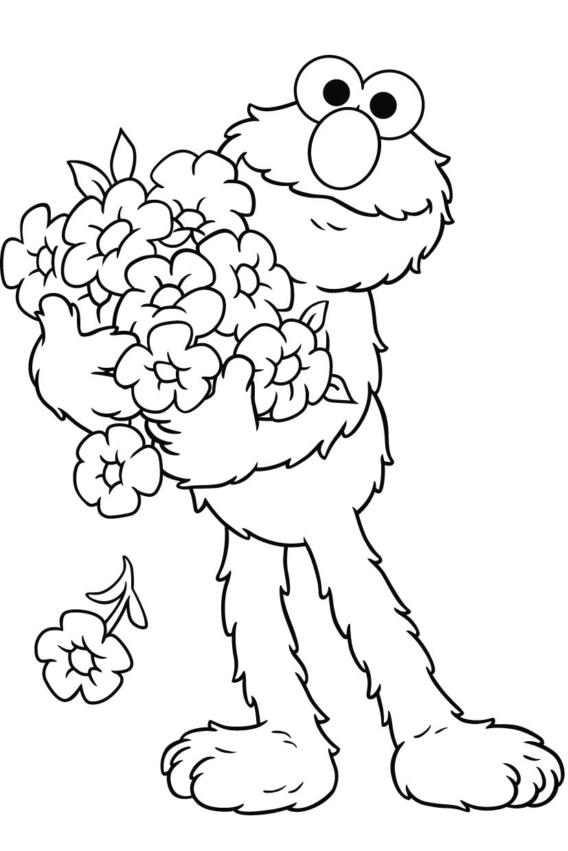 Elmo coloring pages to download and print for free