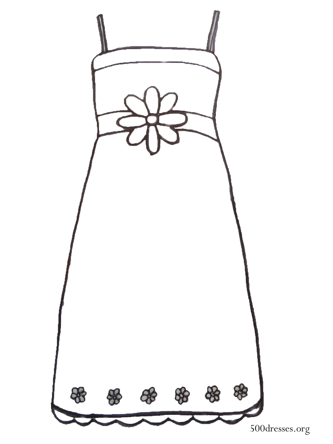 Dress coloring pages to download and print for free