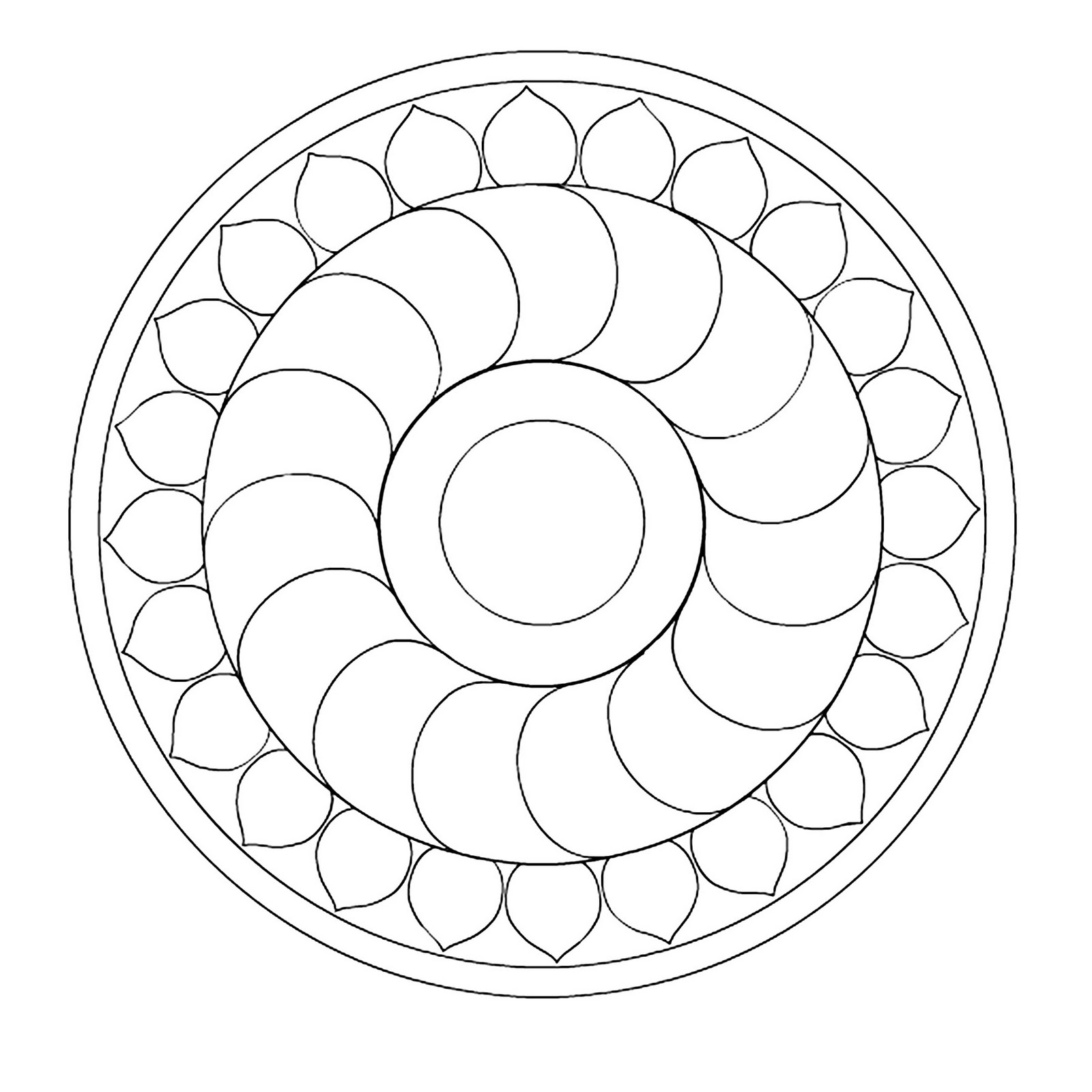Simple mandala coloring pages download and print for free
