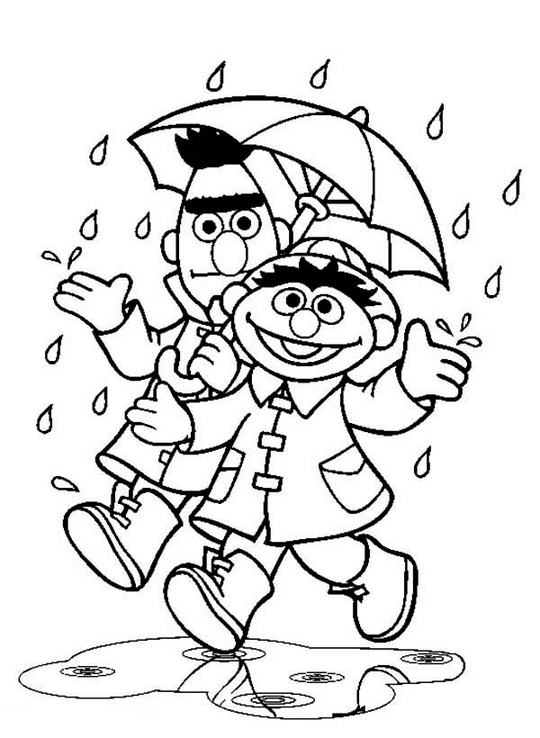 Rain coloring pages to download and print for free