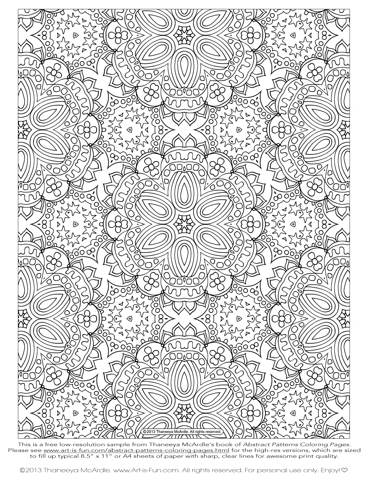 Art therapy coloring pages to download and print for free