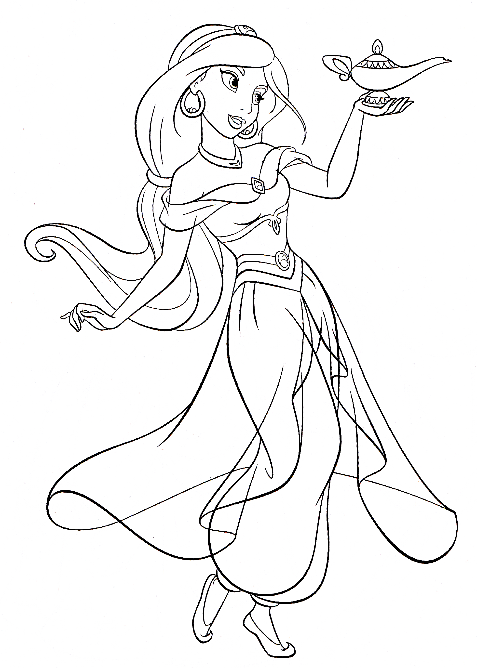 Jasmine coloring pages download and print for free