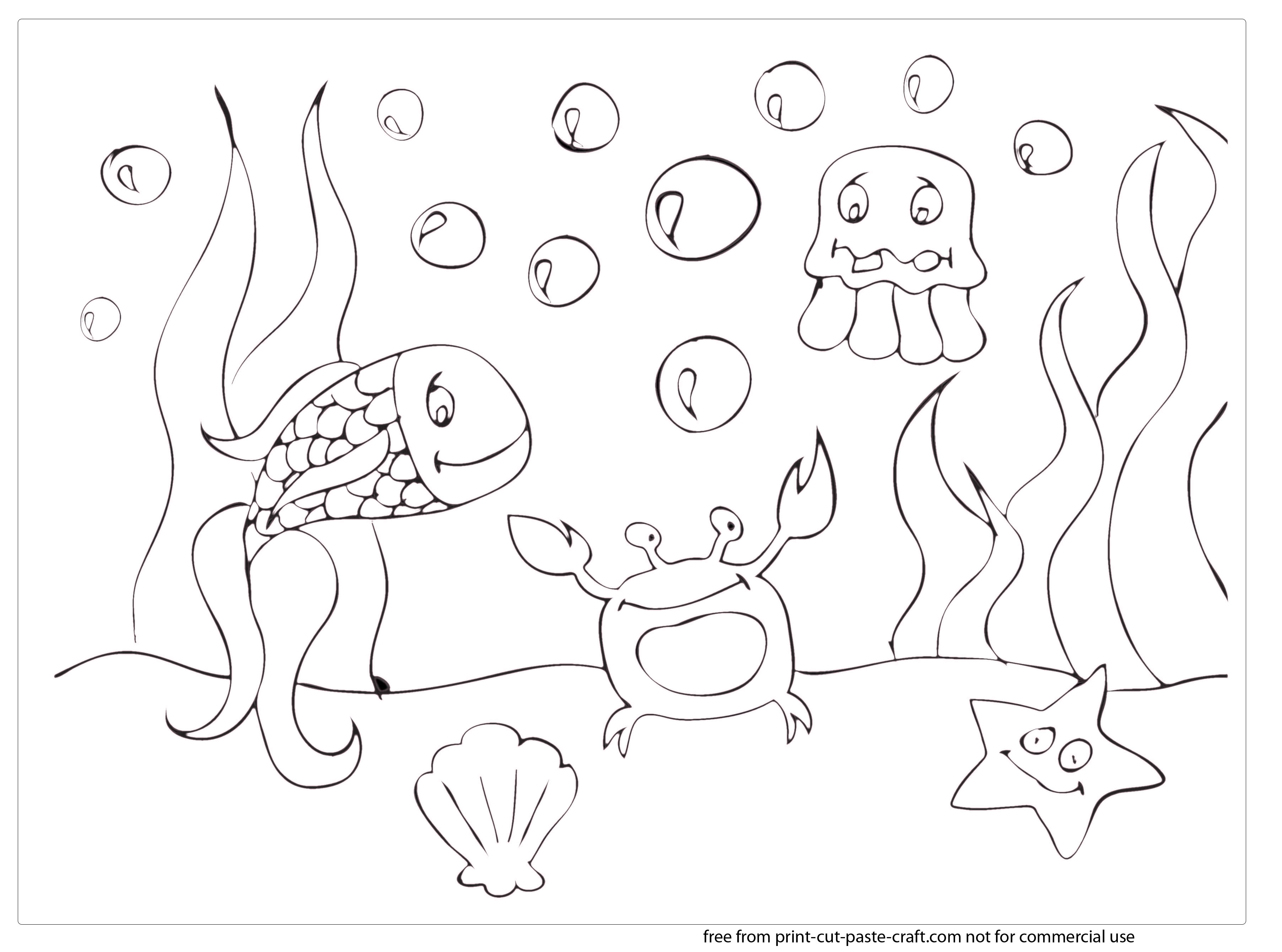 Under the sea coloring pages to download and print for free